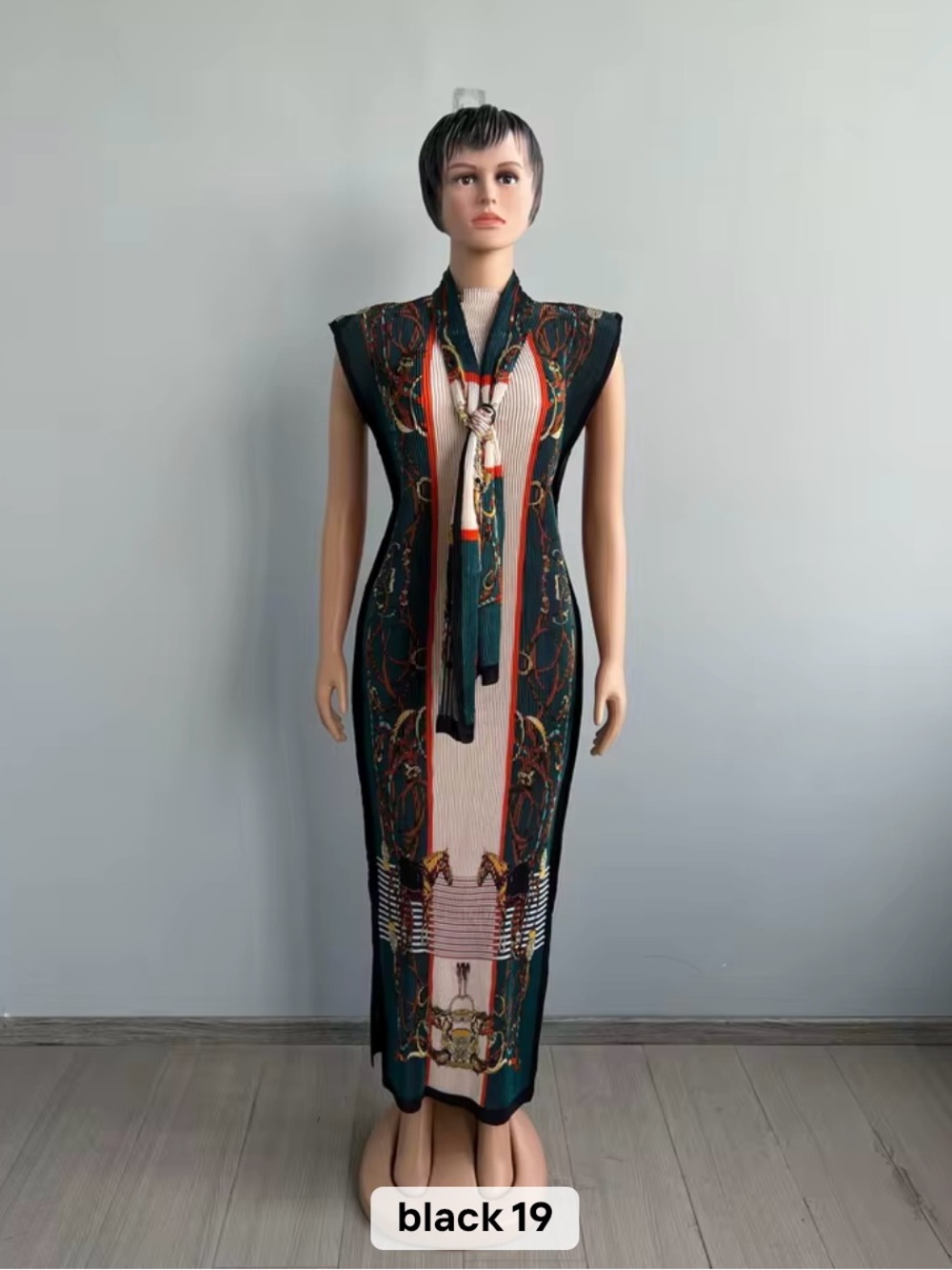 Fashion Buba Silk Dress With Scarf - Picture 8 of 11